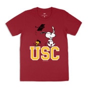 USC Trojans Unisex Cardinal Peanuts Graduation T-Shirt